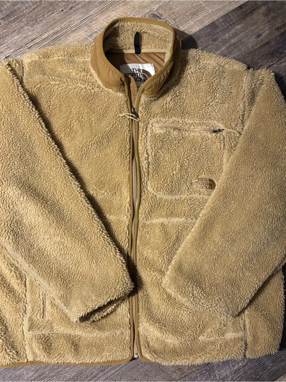 The North Face Extreme Pile Fullzip Jacket Beige Fleece Jacket - Men’s Size XL